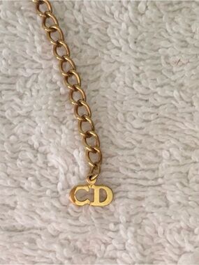 Christian Dior 'Fish Motif' Enamel and Rhinestone Goldtone Necklace (18in)